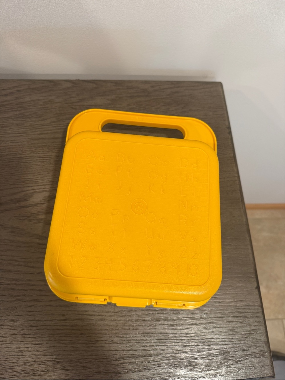 Vintage Tupperware Tuppertoys Storage Carrying Case Lunchbox with 4 Stencils